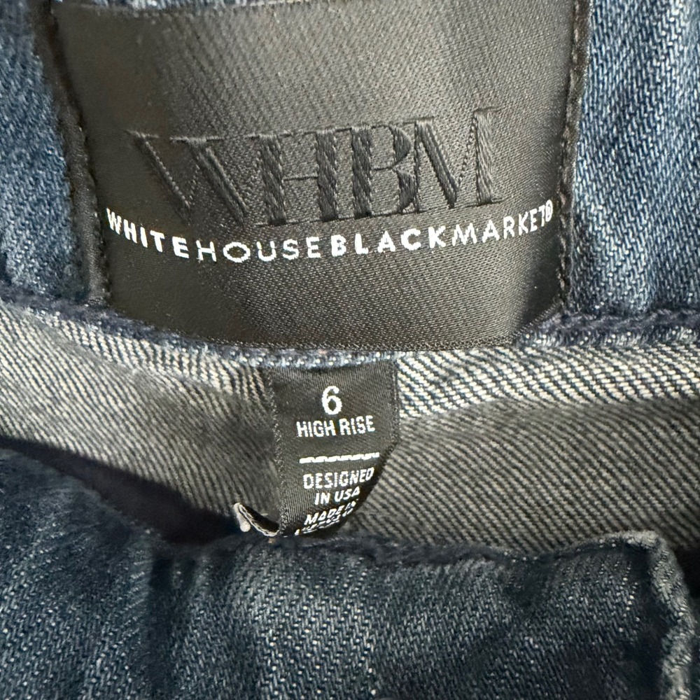 NWT White House Black Market Zip Hem Bootcut Jeans High Rise 6R Classic Chic - Picture 5 of 8